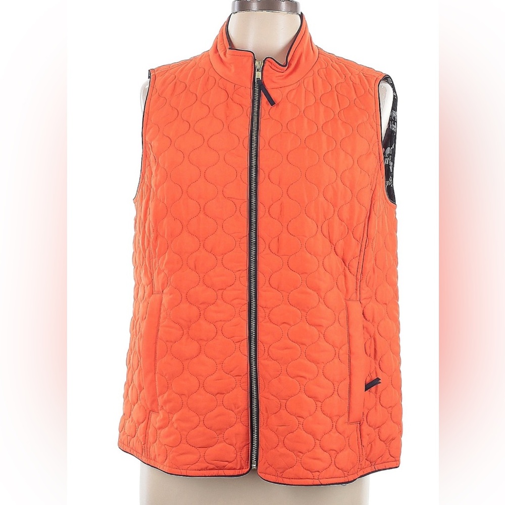 Orange Quilted Women's Vest
